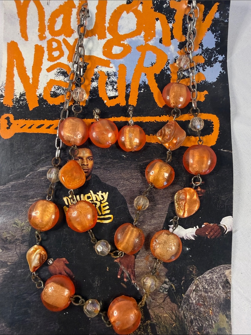 Game day and fall vibes double strand handmade necklace and earring set